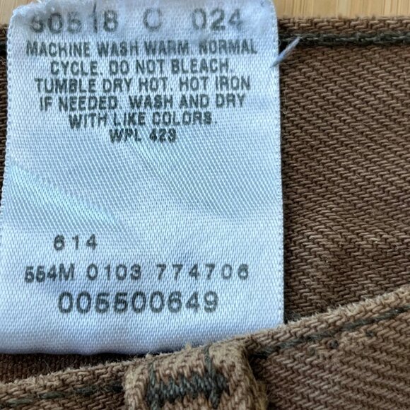 VTG Levis 550 Mens Relaxed Fit Brown Denim Jeans 34 X 32 Made USA 100% Cotton - Picture 10 of 11